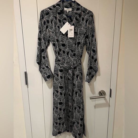 NWT REISS GEORGINA SWIRL PRINT MIDI DRESS US 2 / UK 6 - Picture 8 of 11